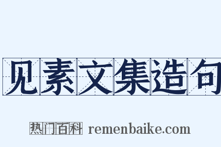 见素文集造句是什么意思的图片